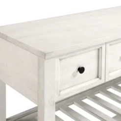 48" Farmhouse Solid Wood 2 Drawer Buffet White - Saracina Home -Modern Living Sales GUEST 66c87ba3 841e 44b3 acb1 ac03e5dec0f1