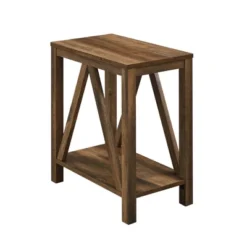 Taylen A Frame Farmhouse Open Storage Side Table - Saracina Home -Modern Living Sales GUEST 66db052e a2e0 4050 96f6 499d622071f8