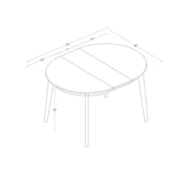 Astrid Mid-Century Round Extendable Dining Table - Threshold™ -Modern Living Sales GUEST 67363663 bc12 48bd adb2 c9a5c8b71510