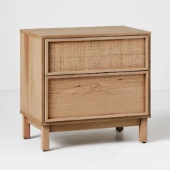 Wood & Cane Transitional Nightstand - Hearth & Hand™ With Magnolia -Modern Living Sales GUEST 6c47a1ff ce6a 4448 9a6a 5cf9c0d54333