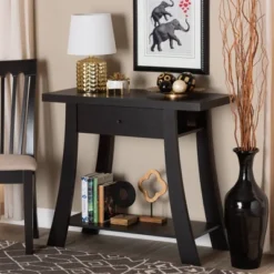 Herman Wood 1 Drawer Console Table - Baxton Studio -Modern Living Sales GUEST 6dfb530e c57a 4610 b13b 931c5ecad9da