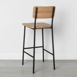 Wood & Steel Bar Stool - Natural/Black - Hearth & Hand™ With Magnolia -Modern Living Sales GUEST 6eaa47a6 9822 41a0 a64f 3de14d1eaffd