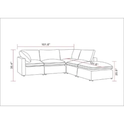5pc Allandale Modular Sectional Sofa Set - Project 62™ -Modern Living Sales GUEST 6fe5734f a99e 4188 b902 bcc9240740b5
