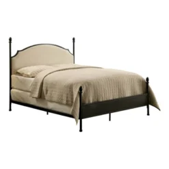 Geraldine Upholstered Headboard Poster Panel Bed Powder Coated Gun Metal - HOMES: Inside + Out -Modern Living Sales GUEST 726242f6 c0f2 4911 bbef 9e647e7667d0