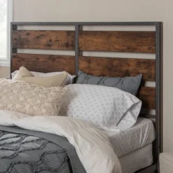 Queen Urban Chic Metal And Wood Plank Bed Brown - Saracina Home -Modern Living Sales GUEST 78298f79 4b56 4b36 9286 ecf432a2b0f1