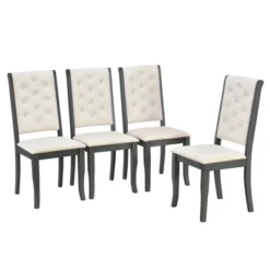 6 PCS Retro Dining Set With Unique-designed Table And Upholstered Chair-ModernLuxe -Modern Living Sales GUEST 78a4aa99 c2e8 4e31 be9f 1d3d57e22a8b