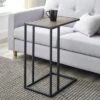 23" Modern Rectangle Two-Tone C Side Table With Metal Base - Saracina Home -Modern Living Sales GUEST 79ed4eb6 b935 4dc1 a8a6 994aab6c93c7