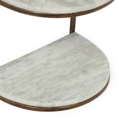 33.5" Bainville Modern Glam Handcrafted Marble Half Round Etagere Bookcase Natural White/Antique Brass - Christopher Knight Home 10 33.5" Bainville Modern Glam Handcrafted Marble Half Round Etagere Bookcase Natural White/Antique Brass - Christopher Knight Home -Modern Living Sales GUEST 81ab22e6 eb7f 4b88 9722 a7abae7555a6