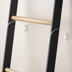 6' Wood & Steel Blanket Ladder Black/Natural - Hearth & Hand™ With Magnolia -Modern Living Sales GUEST 832b7fc2 080d 49de aa60 67ff10fe265d