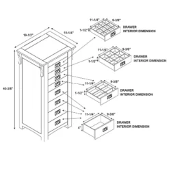 Delia Jewelry Armoire Brown - Powell Company -Modern Living Sales GUEST 83671e5f f20a 4898 93ee 3b153b1c74be