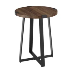 Wrightson Urban Industrial Faux Wrap Leg Round Side Table - Saracina Home -Modern Living Sales GUEST 85175990 d6ce 4a98 b921 b0ae1f64a193