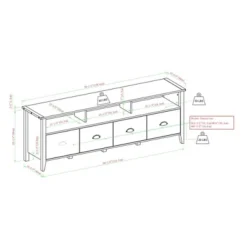 4 Drawer Farmhouse TV Stand For TVs Up To 80" - Saracina Home -Modern Living Sales GUEST 86b7747c 520b 4675 8fad b6d25c46f504