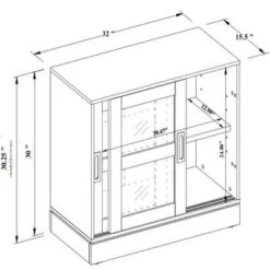 32" Promontory Sliding Glass 2 Door Cabinet - Threshold™ Designed With Studio McGee -Modern Living Sales GUEST 886a1690 8c08 4bfa 84cf 5fb1b76c3fe4