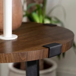 Wrightson Urban Industrial Faux Wrap Leg Round Side Table - Saracina Home -Modern Living Sales GUEST 8b163bfb ed61 4eae b38d ce911ea026a1