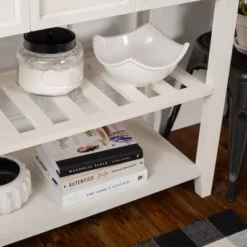 48" Farmhouse Solid Wood 2 Drawer Buffet White - Saracina Home -Modern Living Sales GUEST 8c4baee3 ef46 4d60 ac05 142675e3d3e9