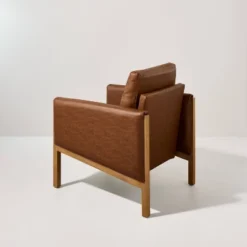 Faux Leather Upholstered Accent Arm Chair - Cognac - Hearth & Hand™ With Magnolia -Modern Living Sales GUEST 8dd6e260 8922 4383 a370 058b5ae59a93