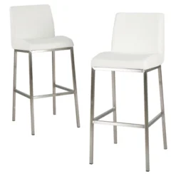 30" Vasos Bonded Leather Barstool Set 2ct - Christopher Knight Home -Modern Living Sales GUEST 8e33dab8 471c 4dbc 87e7 e90d14d45927