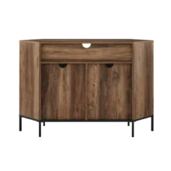 Atticus Modern Farmhouse 2 Door Corner TV Stand For TVs Up To 55" Rustic Oak - Saracina Home -Modern Living Sales GUEST 900f6adf 45c0 46b7 af93 6ba1b19d3f99