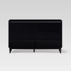 Mid-Century Modern Solid Wood 6 Drawer Double Dresser - Saracina Home -Modern Living Sales GUEST 90151679 33ac 41ca 9018 ea6b115ba554