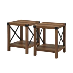 Set Of 2 Sophie Rustic Farmhouse X Frame Side Tables - Saracina Home 17 Set Of 2 Sophie Rustic Farmhouse X Frame Side Tables - Saracina Home -Modern Living Sales GUEST 94f15c68 b382 4925 90f4 ac7532c4c41e