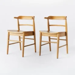 2pk Kaysville Curved Back Wood Dining Chair - Threshold™ Designed With Studio McGee -Modern Living Sales GUEST 96181127 0bb6 41a1 999c 8f5d44c53b74