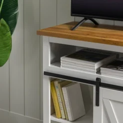 Transitional Sliding Barndoor Highboy TV Stand For TVs Up To 58" - Saracina Home 29 Transitional Sliding Barndoor Highboy TV Stand For TVs Up To 58" - Saracina Home -Modern Living Sales GUEST 9668399f e5a7 419a a34e f0354846aab9