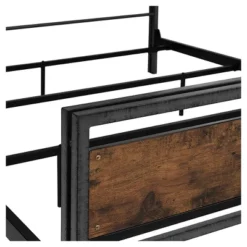 Queen Urban Chic Metal And Wood Plank Bed Brown - Saracina Home -Modern Living Sales GUEST 96ec04c6 8825 401d a458 94fb7b509933