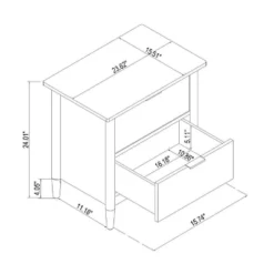 2-Drawer Wood Nightstand - Hearth & Hand™ With Magnolia -Modern Living Sales GUEST 971ccb20 a9d4 45f7 ad1f 49bb4a97cfa2
