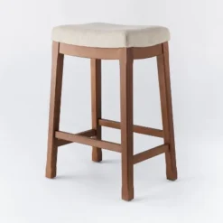 Candor Wood And Upholstered Saddle Counter Height Barstool - Threshold™ -Modern Living Sales GUEST 9752c844 5eab 4428 9bc4 84b07e39c310