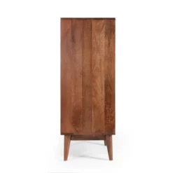 Rabun Handcrafted Mid-Century Modern Mango Wood 3 Drawer Chest Light Oak - Christopher Knight Home -Modern Living Sales GUEST a1c76a54 50b0 42d0 b222 dfd910b8c033