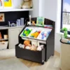 Costway Kids Wooden Toy Storage Unit Organizer W/Rolling Toy Box & Plastic Bins NaturalEspresso -Modern Living Sales GUEST a3d3b5fa 2433 4e82 a962 d1d0533ee1e1