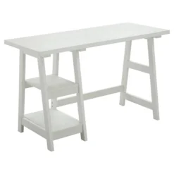 Designs2Go Trestle Desk With Shelves - Breighton Home -Modern Living Sales GUEST a401a55c 3f04 4a14 8da8 7ede6bb0e114