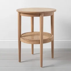 Wood & Cane Round Accent Side Table - Hearth & Hand™ With Magnolia -Modern Living Sales GUEST a47b2b48 7b15 4cfc b563 12ea4809872c