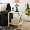 Set Of 2 Sophie Rustic Farmhouse X Frame Side Tables - Saracina Home