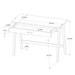Paulo Wood Writing Desk With Drawer - Threshold™ -Modern Living Sales GUEST aa67f76e 579f 471c 9f59 5e52d395965b