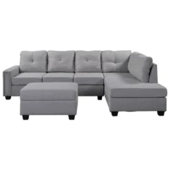 108" Reversible L-Shape Sectional Sofa Couch With Storage Ottoman-ModernLuxe -Modern Living Sales GUEST ad1c856a 1ef9 49cf 8a82 908837822cc2