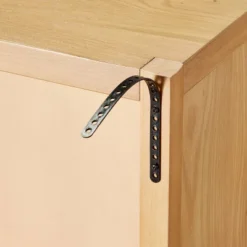 Grooved Wood With Glass 2-Door Cabinet - Natural - Hearth & Hand™ With Magnolia -Modern Living Sales GUEST ad828782 66cb 4ad3 92bb c319b1b88f26