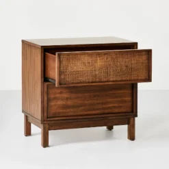 Wood & Cane Transitional Nightstand - Hearth & Hand™ With Magnolia -Modern Living Sales GUEST af59a1ab 4868 4ff5 ab07 150c54a02150