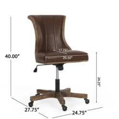 Coulee Contemporary Upholstered Roll Back Swivel Office Chair Dark Brown/Natural - Christopher Knight Home 24 Coulee Contemporary Upholstered Roll Back Swivel Office Chair Dark Brown/Natural - Christopher Knight Home -Modern Living Sales GUEST b5c43bc6 3348 4a01 85ce 9caa9e8dcbbf