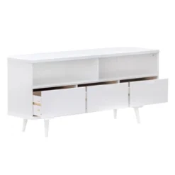 Cara Mid-Century Modern 3 Drawer Corner TV Stand For TVs Up To 58" - Saracina Home -Modern Living Sales GUEST b7e8b16a c2b0 4205 a4c0 edc7f94f50dd