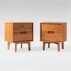 Mid-Century Modern Wood Nightstand - Saracina Home -Modern Living Sales GUEST ba155c5a 2d30 4a7d a041 aa93a2472c72