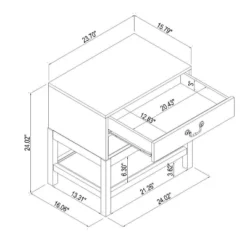 Elmira Nightstand Brown - Threshold™ Designed With Studio McGee -Modern Living Sales GUEST ba23a28f 8b95 42ea acce 9cc3df7af05f