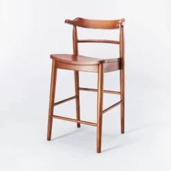 Kaysville Curved Back Wood Counter Height Barstool - Threshold™ Designed With Studio McGee -Modern Living Sales GUEST baa82fbe ac12 4c2a 9ae3 99bba3e5e2ba