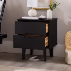 Mid-Century Modern Wood Nightstand - Saracina Home -Modern Living Sales GUEST bb8cd0af 9f2f 4c69 916e ce68660dee05