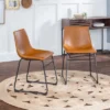 Set Of 2 Laslo Modern Upholstered Faux Leather Dining Chairs - Saracina Home -Modern Living Sales GUEST bc9b874b 44c5 40e0 9f2b 801021b5e7d9