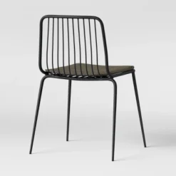 Set Of 2 Sodra Rounded Seat Wire Dining Chair Black - Threshold™ -Modern Living Sales GUEST beee2ef8 8c06 41f9 85cc 368726c46ac7