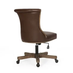 Coulee Contemporary Upholstered Roll Back Swivel Office Chair Dark Brown/Natural - Christopher Knight Home 16 Coulee Contemporary Upholstered Roll Back Swivel Office Chair Dark Brown/Natural - Christopher Knight Home -Modern Living Sales GUEST c03648fb 16a5 4f47 8051 bb120f237be5