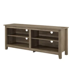 Transitional 4 Cubby Wood Open Storage TV Stand For TVs Up To 65"- Saracina Home -Modern Living Sales GUEST c0aba6c0 bbb4 4e90 83a5 3c73b3261eaf