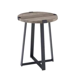 Wrightson Urban Industrial Faux Wrap Leg Round Side Table - Saracina Home -Modern Living Sales GUEST c0dad188 2808 4653 a67c 8188c7921417