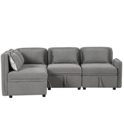 122.8" Minimalist Convertible Modular Sofa, Upholstered Sectional Sofa Couch With 5 Pillows-ModernLuxe -Modern Living Sales GUEST c55d6496 6226 452d a300 c368aa7a8106